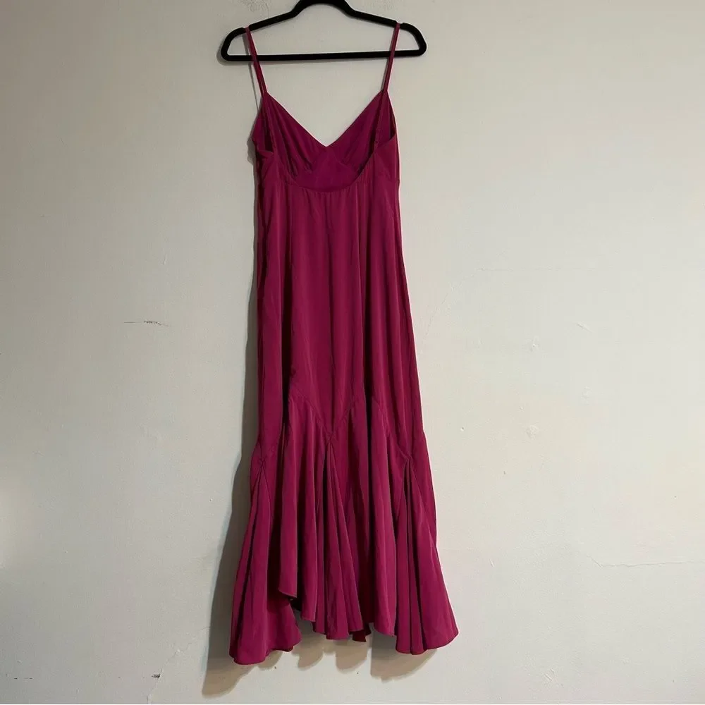 Abercrombie & Fitch Mermaid Slip Maxi Dress Fuchsia Size Small Petite